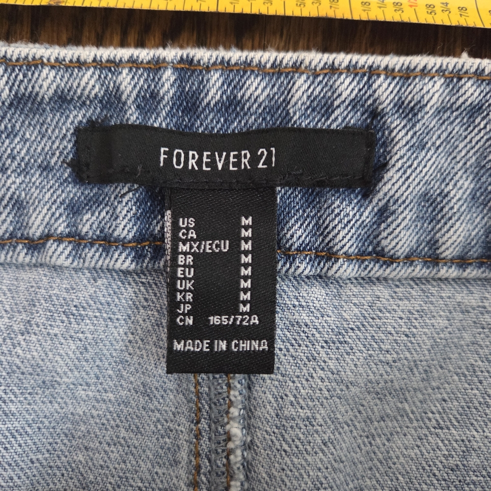 Forever 21 Button Front Retro Styling Denim Skirt - Picture 5 of 8